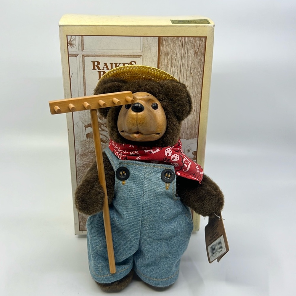 Vintage Raikes Bear 1994 Farmer Floyd With Box